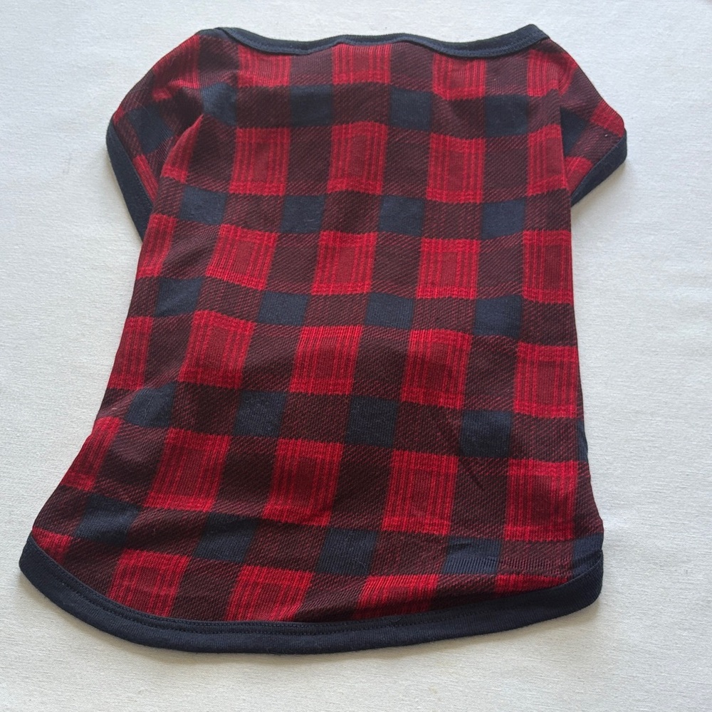 Buffalo Check Dog Shirt - Red and Navy
